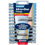 All in One Fixings for Plasterboard, Concrete and Brick (52 Pack)